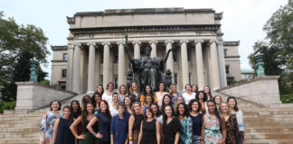Turma do Columbia Women's Leadership Network in Brazil no Campus da Universidade de Columbia, em Nova York / Foto: divulgação