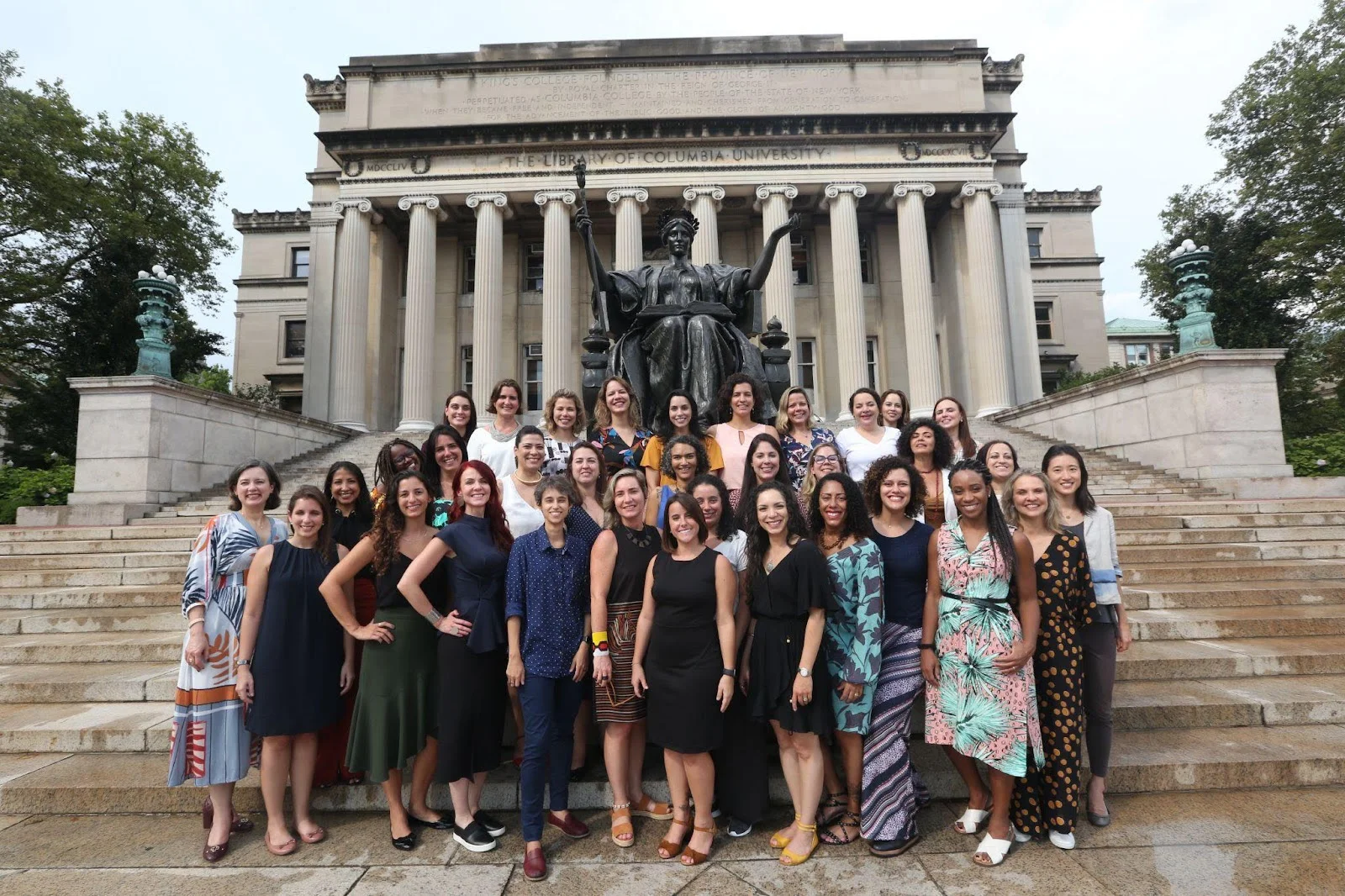 Turma do Columbia Women's Leadership Network in Brazil no Campus da Universidade de Columbia, em Nova York / Foto: divulgação